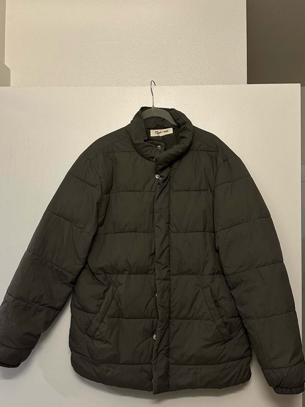 Madewell Olive Green PrimaLoft Puffer Jacket Size Small